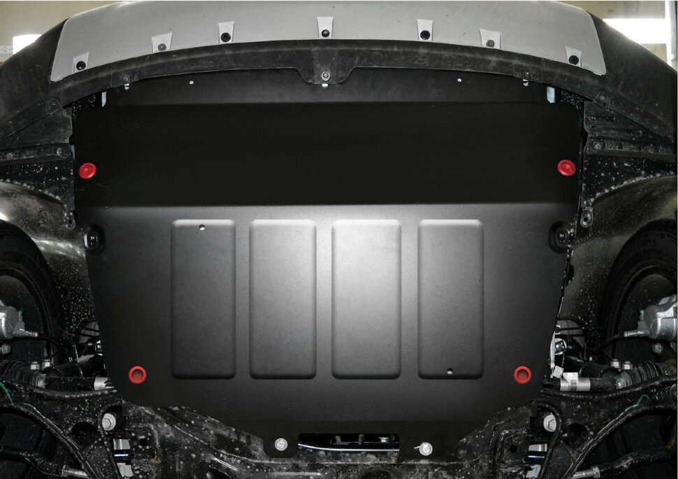 Защита картера и КПП АвтоБроня для Chery Tiggo 7 2019-2020, штампованная, сталь 1.8 мм, с крепежом, 111.00919.1